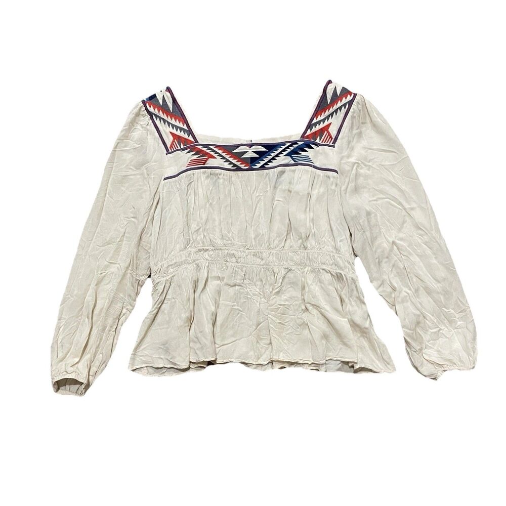 Ariat Jacquard Chimayo Embroidered Shirt Women XXL Aztec Western Cowgirl Rodeo